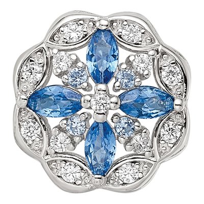 Sterling Silver CZ Floral Bead – view 4