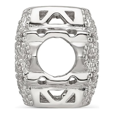 Sterling Silver CZ Snowflake Bead – view 3