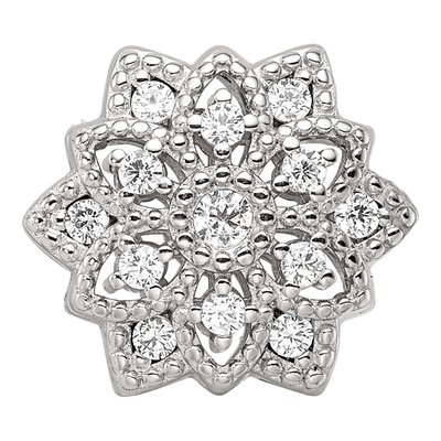 Sterling Silver CZ Snowflake Bead – view 4