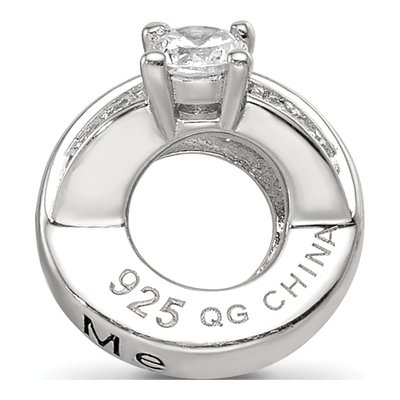 Sterling Silver CZ Engagement Bead – view 3