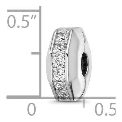 Sterling Silver CZ Hinged Bead – view 5