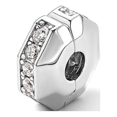 Sterling Silver CZ Hinged Bead – view 6