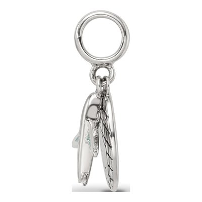 Sterling Silver Earth Plane Dangle Bead – view 3