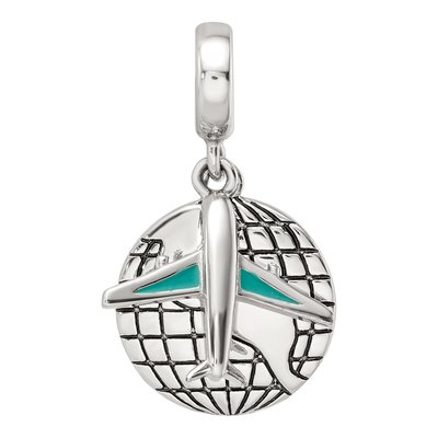 Sterling Silver Earth Plane Dangle Bead – view 5