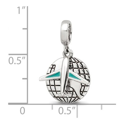 Sterling Silver Earth Plane Dangle Bead – view 7