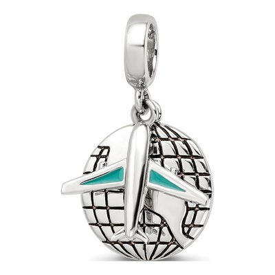 Sterling Silver Earth Plane Dangle Bead