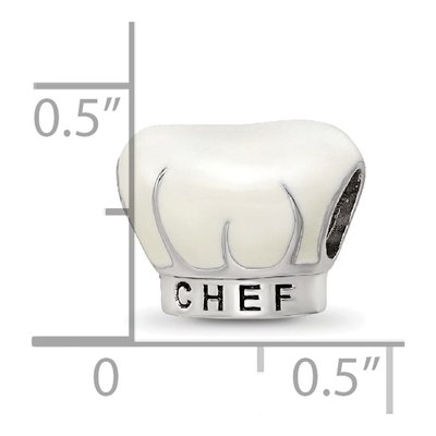 Sterling Silver Chef Hat Bead – view 7