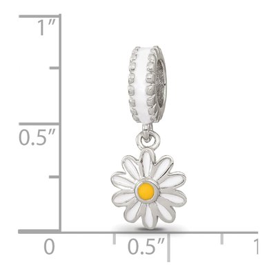 Sterling Silver Enamel Daisy Bead – view 5
