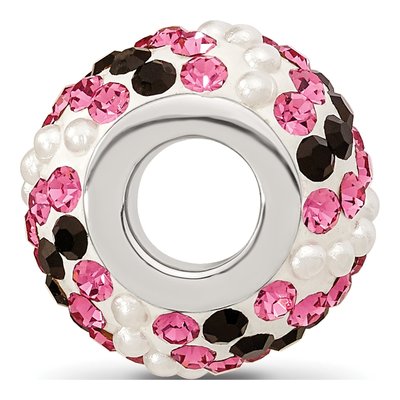 Sterling Silver Crystal Rhod-Pl Bead – view 3