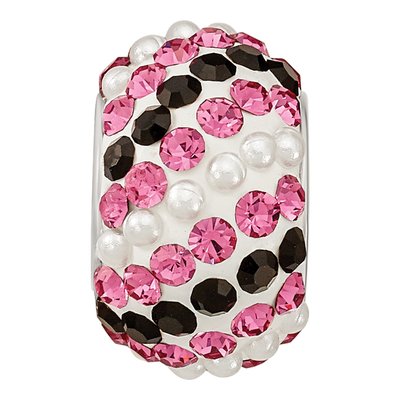 Sterling Silver Crystal Rhod-Pl Bead – view 4