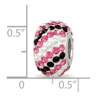 Sterling Silver Crystal Rhod-Pl Bead – view 6