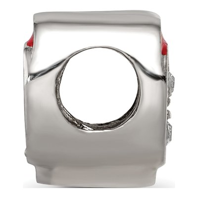 Sterling Silver Crystal Heart Bead – view 3