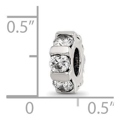 Sterling Silver CZ Bead – view 6
