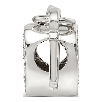 Sterling Silver CZ Heart Key Lock Bead – view 3