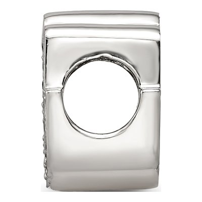 Sterling Silver CZ Hamsa Bead – view 3