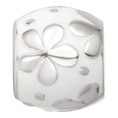 Sterling Silver Enamel Floral Bead – view 4