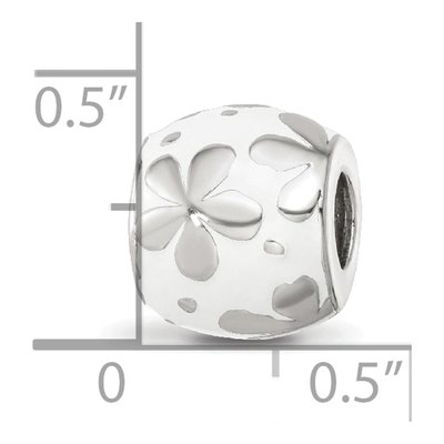 Sterling Silver Enamel Floral Bead – view 5