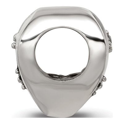 Sterling Silver CZ Yin Yang Heart Bead – view 3