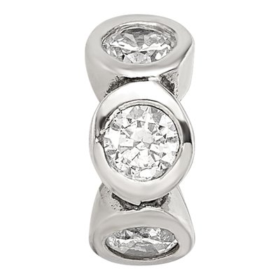 Sterling Silver CZ Bead – view 6