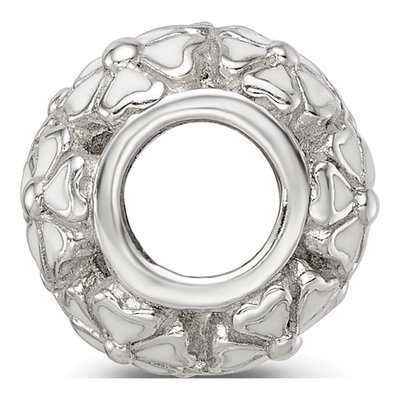 Sterling Silver Enamel Floral Bead – view 3