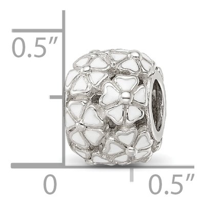 Sterling Silver Enamel Floral Bead – view 5