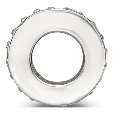 Sterling Silver CZ Enamel Swirl Bead – view 3