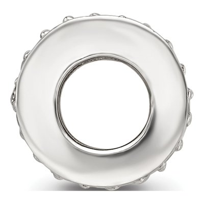 Sterling Silver CZ Enamel Swirl Bead – view 3