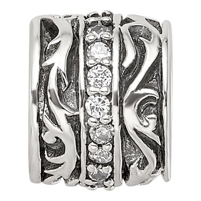 Sterling Silver CZ Swirl Bead – view 5