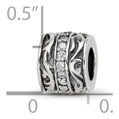 Sterling Silver CZ Swirl Bead – view 6