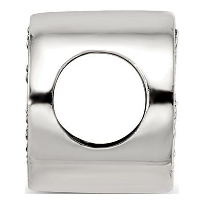Sterling Silver CZ Om Symbol Bead – view 3