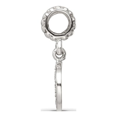 Sterling Silver CZ Om Symbol Dangle Bead – view 3
