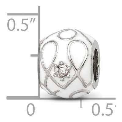 Sterling Silver CZ Enamel Bead – view 7