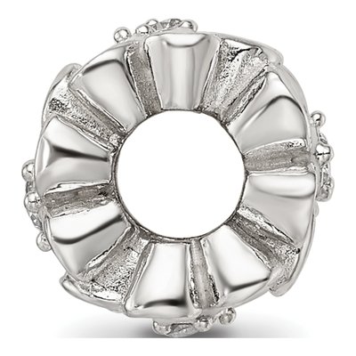Sterling Silver CZ Floral Bead – view 3