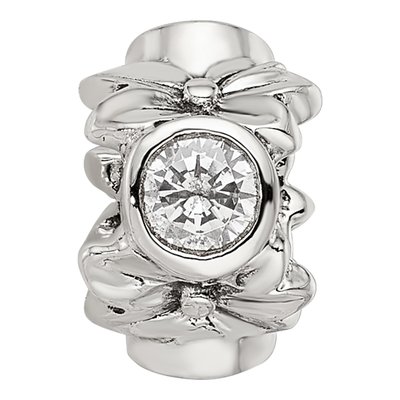 Sterling Silver CZ Bead – view 5
