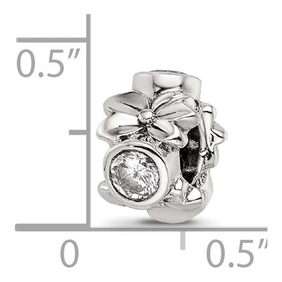 Sterling Silver CZ Bead – view 6