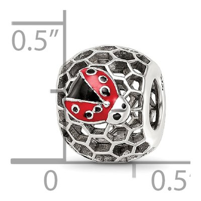 Sterling Silver Enamel Bug Bead – view 7