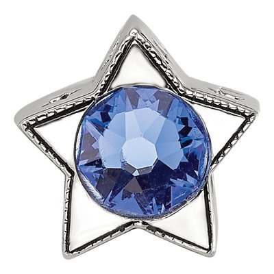 Sterling Silver Crystal Star September Birthstone Bead – view 4