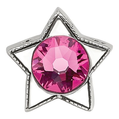 Sterling Silver Crystal October Birthstone Star Bead – view 4