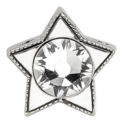 Sterling Silver Crystal April Birthstone Star Bead – view 4