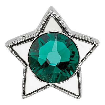 Sterling Silver Crystal May Birthstone Star Bead – view 4