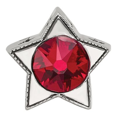 Sterling Silver Crystal January Birthstone Star Bead – view 4