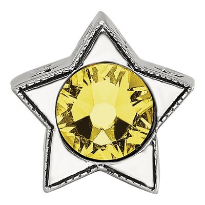 Sterling Silver Crystal November Birthstone Star Bead – view 4