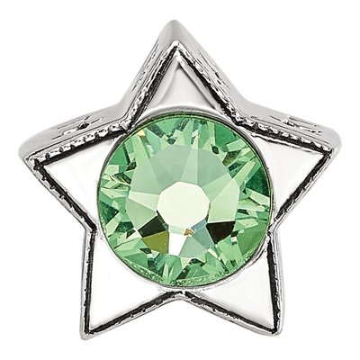 Sterling Silver Crystal August Birthstone Star Bead – view 4