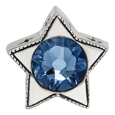Sterling Silver Crystal December Birthstone Star Bead – view 4