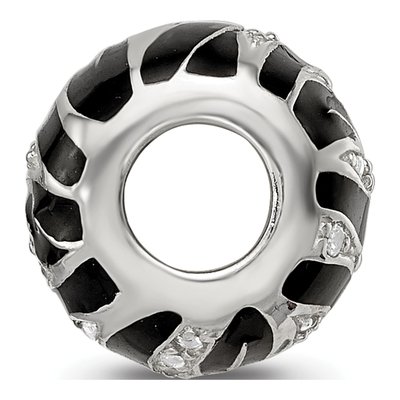 Sterling Silver CZ Enamel Bead – view 3
