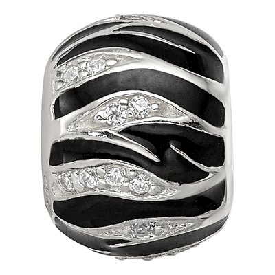 Sterling Silver CZ Enamel Bead – view 4