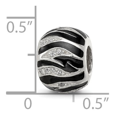 Sterling Silver CZ Enamel Bead – view 5
