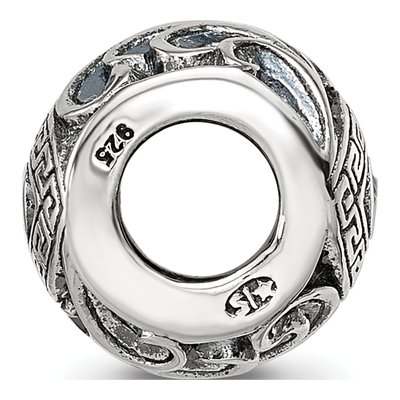 Sterling Silver CZ Eye Pattern Bead – view 3