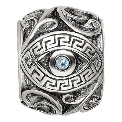 Sterling Silver CZ Eye Pattern Bead – view 4