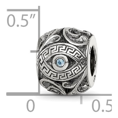 Sterling Silver CZ Eye Pattern Bead – view 6